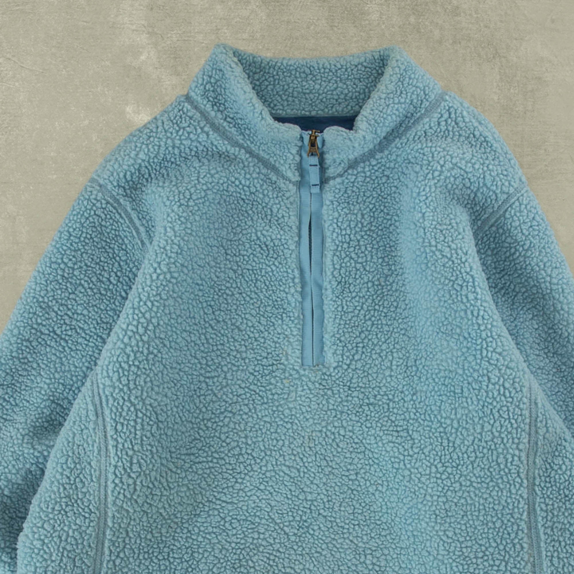 WOMEN S VINTAGE SHERPA QUARTER ZIP FLEECE XXX LARGE North Workshop